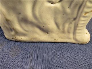 ANTIQUE PAIR OF 19TH CENTURY STAFFORDSHIRE WHITE & RED SPANIELS 13